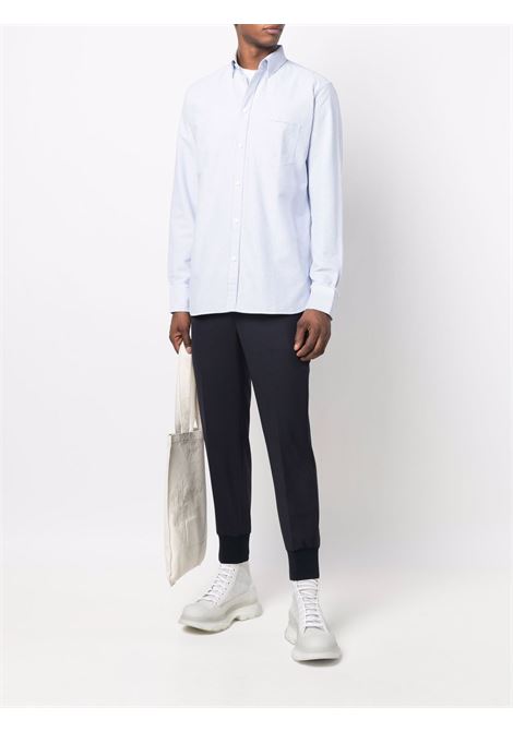 Camicia a righe con ricamo in blu e bianco Golden Goose - uomo GOLDEN GOOSE | GMP00246P00054880197